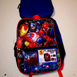 Marvel backpack set. 5 in 1 backpack set brand new